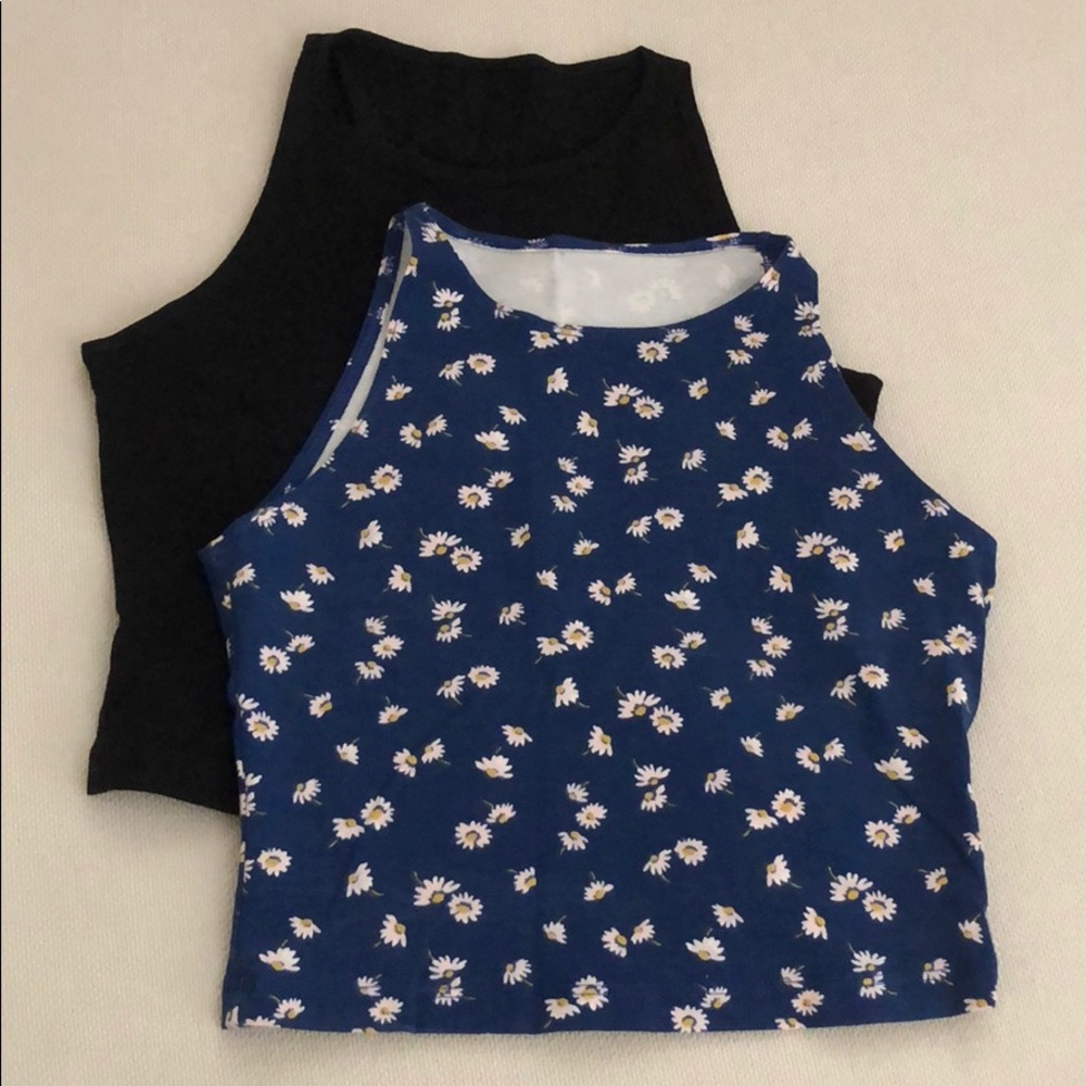 American Apparel Set of 2 Spandex Crop Tops